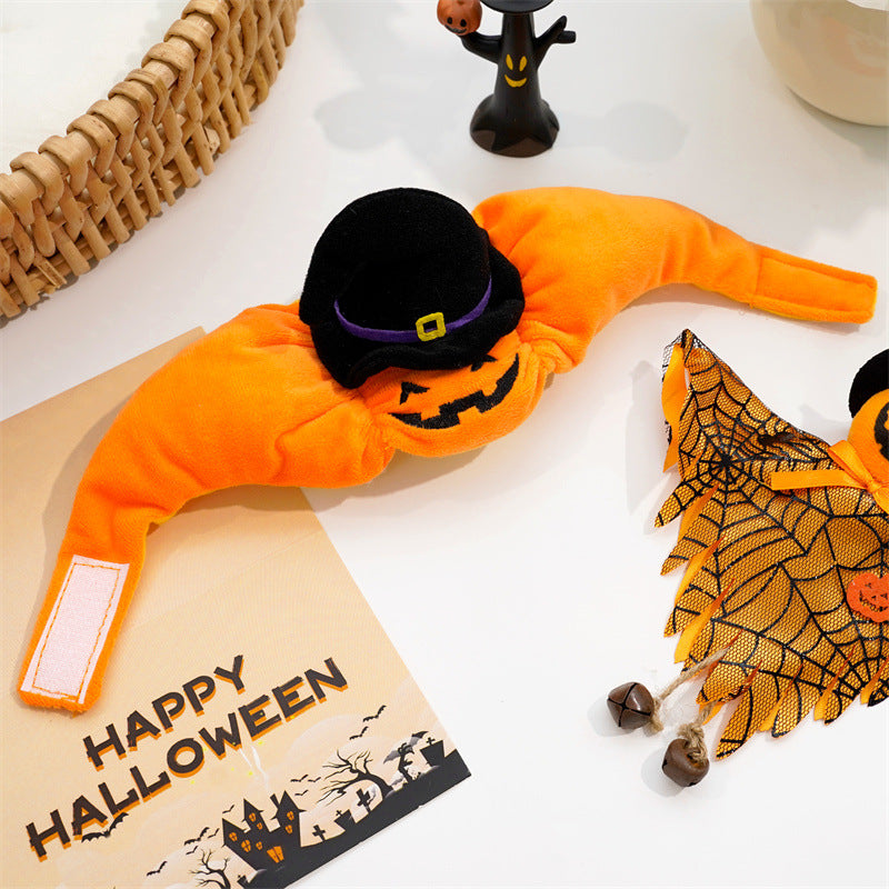Halloween Pumpkin Vest for Dogs & Cats – Festive Pet Costume Harness for Small Animals - TailTiddy