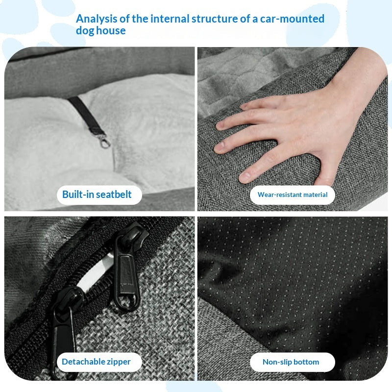 Rear-seat Pet Bed For Cars Dog Bed - TailTiddy