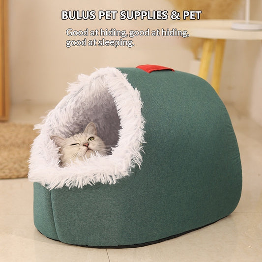 Cat Bed, Thickened And Warm For Winter, Enclosed Pet Bed, Portable For Small Dogs, Amazon Cross-Border Pet Supplies - TailTiddy