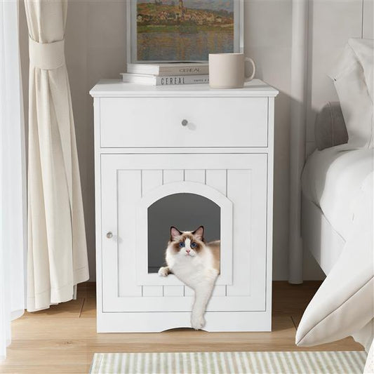 Wooden Pet House – Multi-Functional Cat Litter Box - TailTiddy