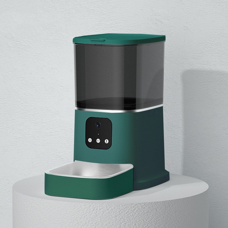 Pet Automatic Feeder Large Capacity Smart Voice Recorder APP Control Timer Feeding Cat Dog Food Dispenser With WiFi Pet Bo - TailTiddy
