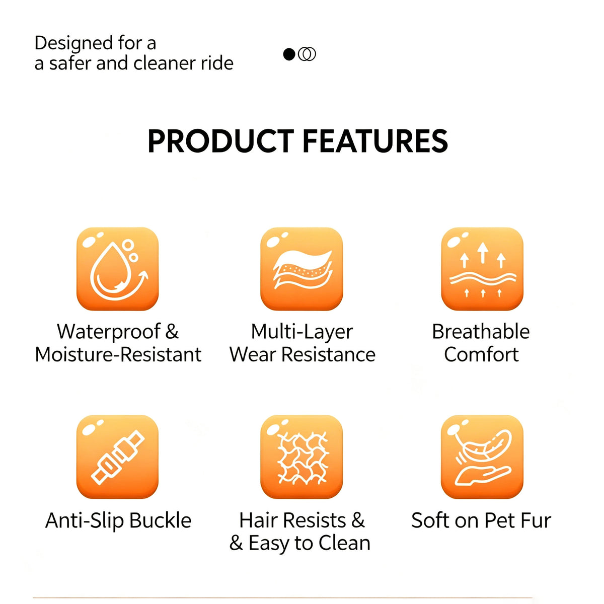 Pet Car Seat Cover Portable Fold Able Dog Cat Travel Carrier Waterproof Anti Scratch Pet Booster Bed For Car Back Seat - TailTiddy