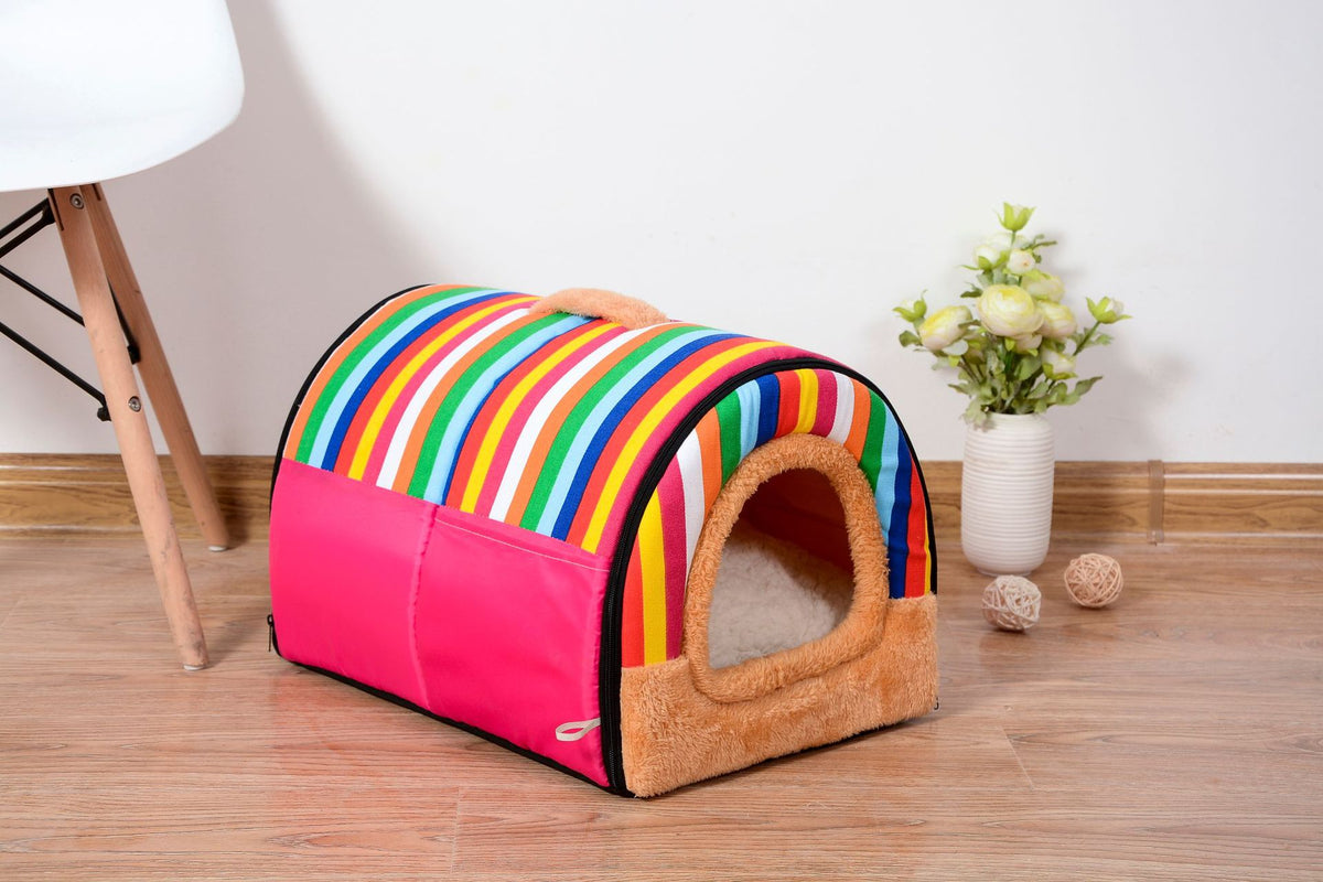 Tunnel Pet House – Cozy Cave with Play Tunnel for Cats & Small Dogs(Premium Product) - TailTiddy