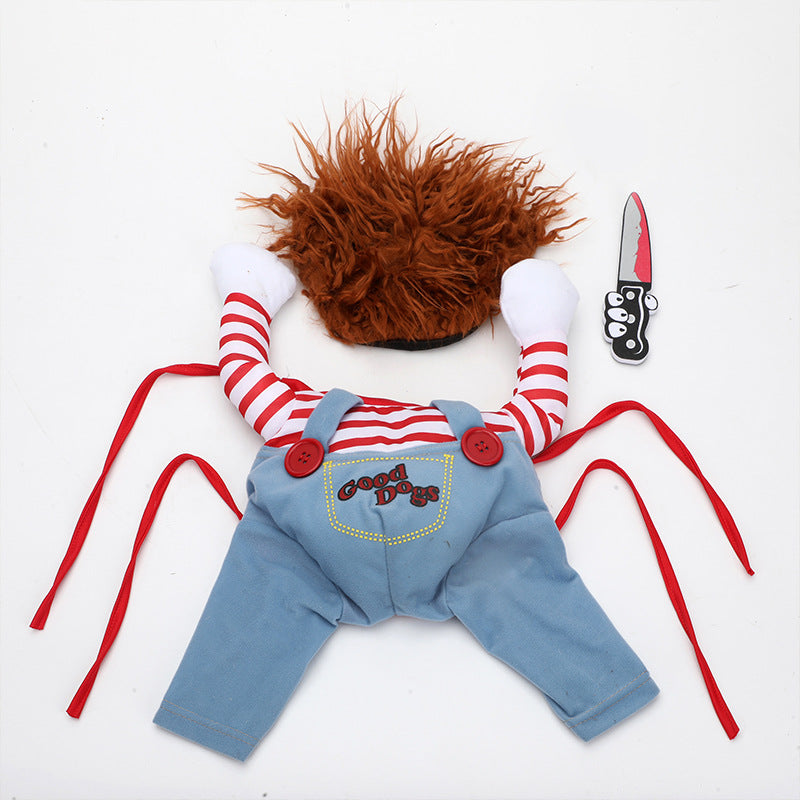 Halloween Pet Costume Pet Cowboy Rider Costume – Polyester Western Outfit for Dogs & Cats - TailTiddy