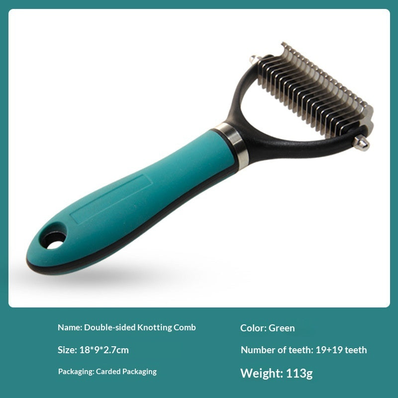 Double-Sided Detangling Blade Comb for Dogs & Cats Multi-functional Combs - TailTiddy