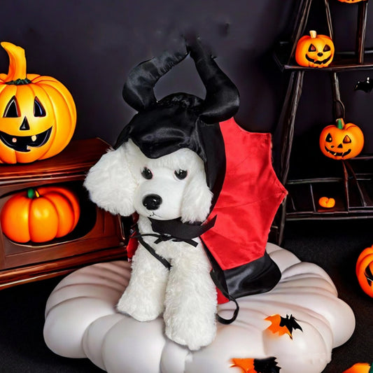Halloween Pet Funny Bat Cloak – Costume with Hat for Dogs & Cats - TailTiddy