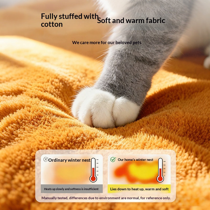 Enclosed Cat & Dog House – Winter Warm, All-Season Bed with Removable & Washable Cushion(Premium Product) - TailTiddy