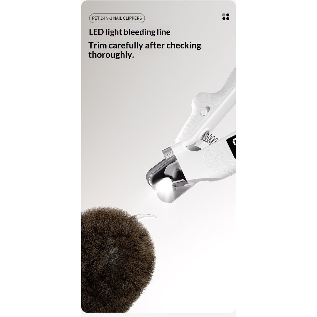2-in-1 Electric Pet Nail Clipper & Grinder For Dogs & Cats - TailTiddy