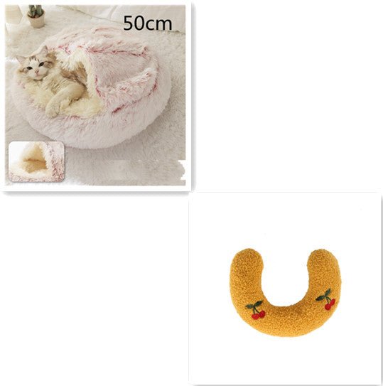 2 in 1 Warm Winter Pet Bed – Plush & Crystal Velvet Cushion for Cats and Dogs - TailTiddy