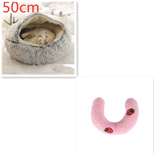 2 in 1 Warm Winter Pet Bed – Plush & Crystal Velvet Cushion for Cats and Dogs - TailTiddy