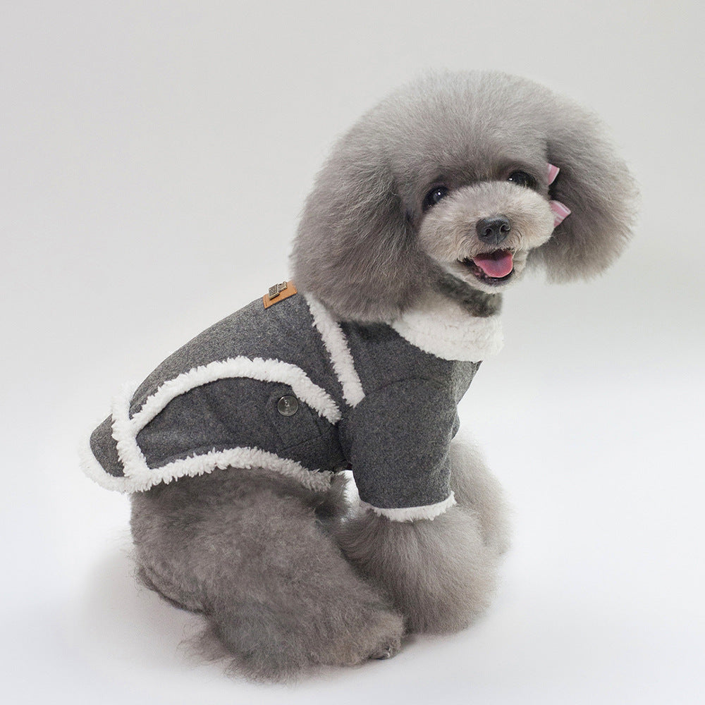 Dog Clothes Winter Pet Dog French Bulldog Jacket Thick Warm Dog Coat - TailTiddy