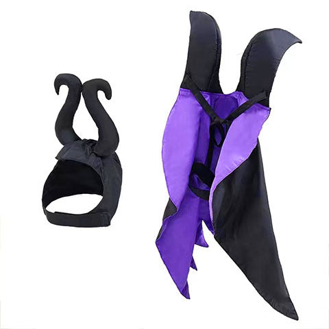 Halloween Pet Funny Bat Cloak – Costume with Hat for Dogs & Cats - TailTiddy