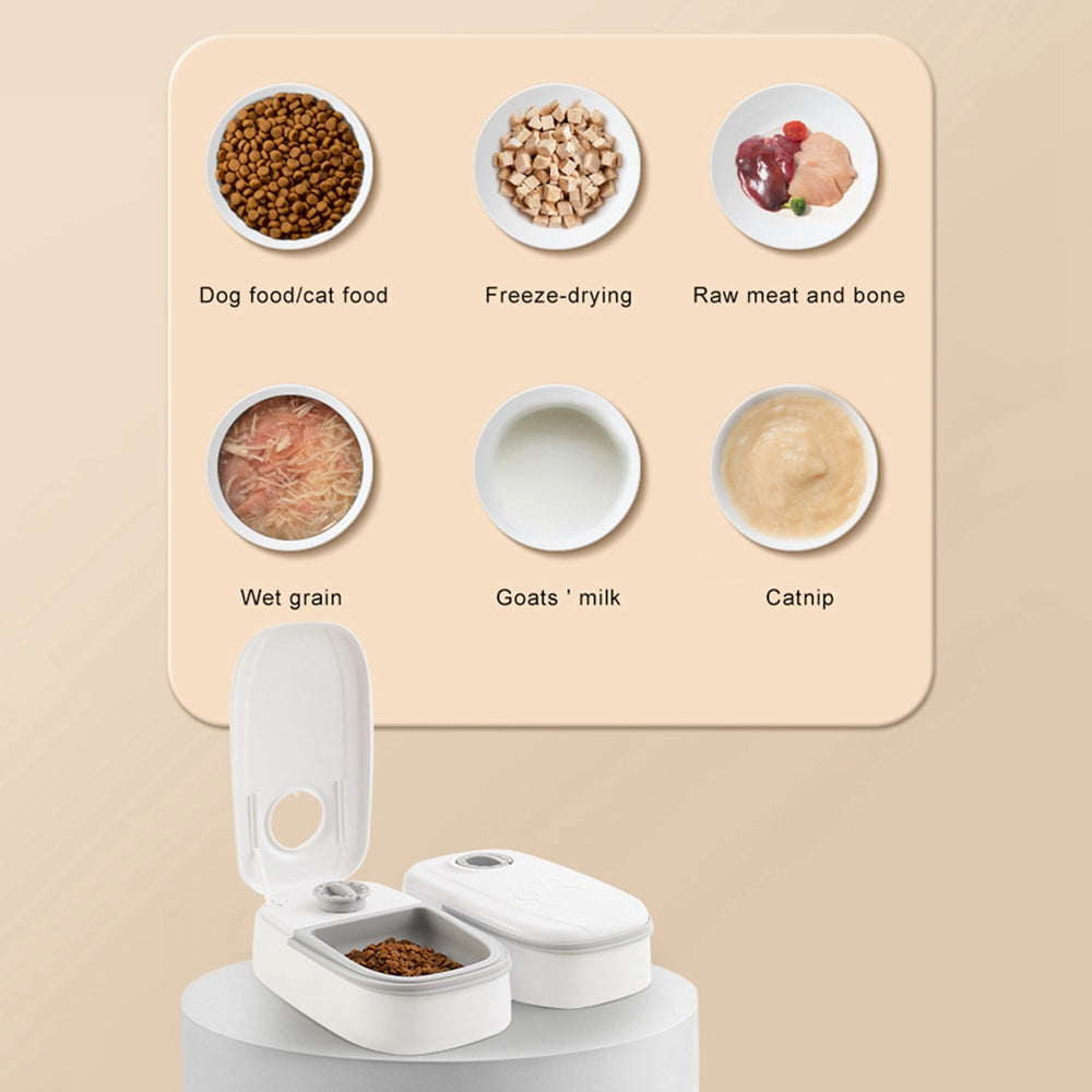 Automatic Pet Feeder Smart Food Dispenser For Cats Dogs Timer Stainless Steel Bowl - TailTiddy