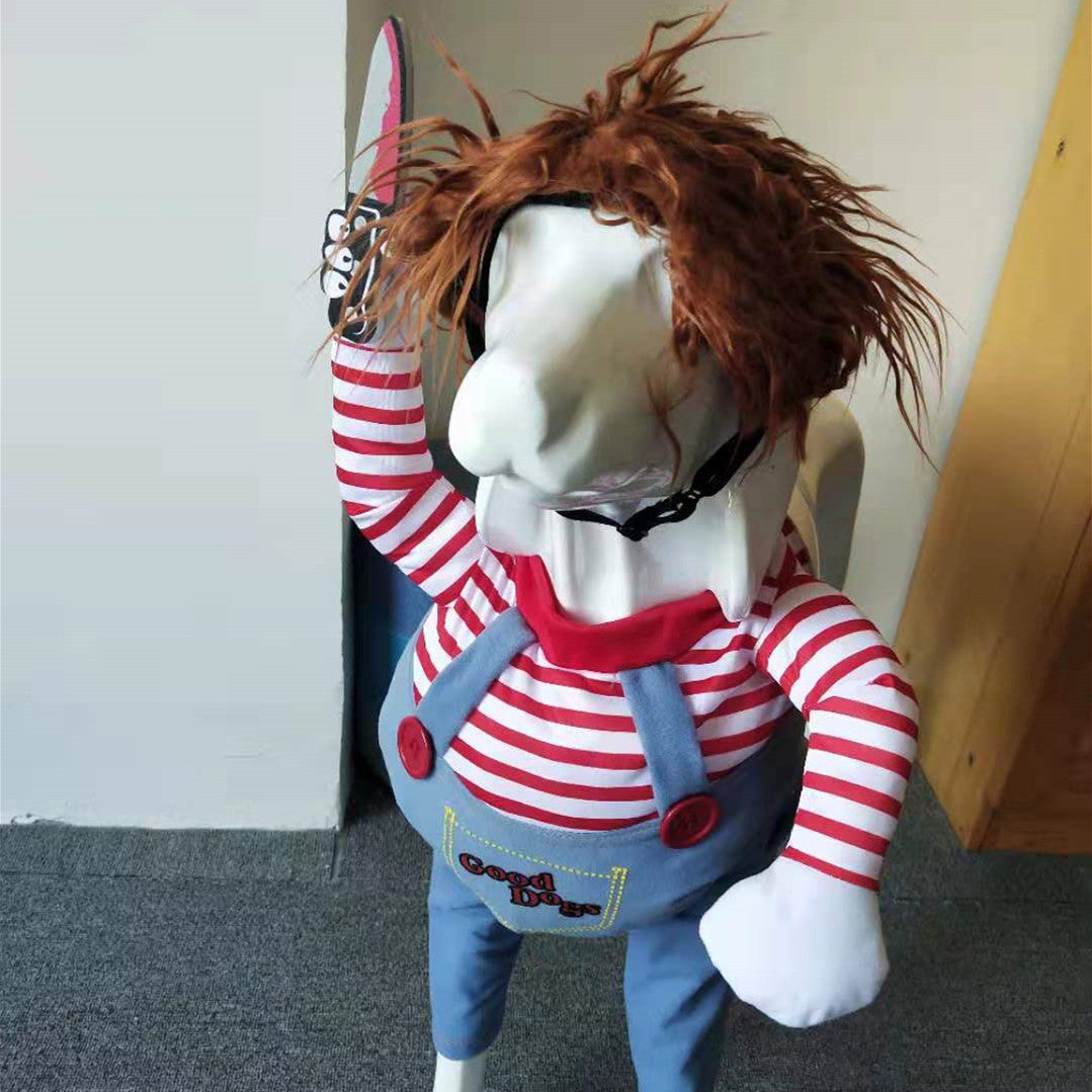 Halloween Pet Costume Pet Cowboy Rider Costume – Polyester Western Outfit for Dogs & Cats - TailTiddy