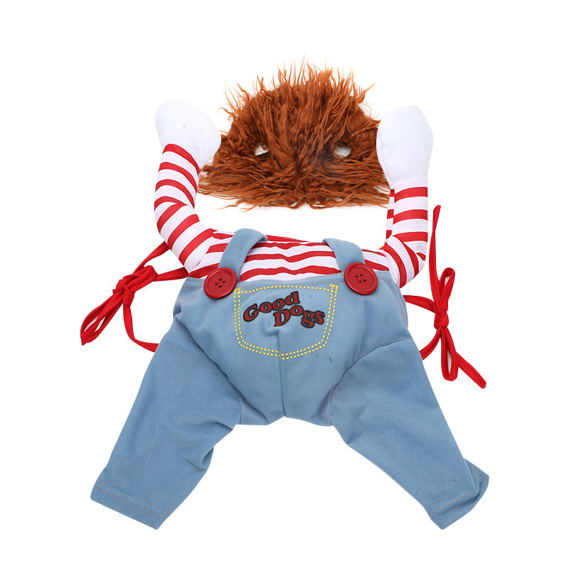 Halloween Pet Costume Pet Cowboy Rider Costume – Polyester Western Outfit for Dogs & Cats - TailTiddy