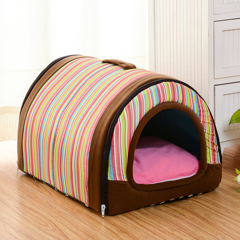 Tunnel Pet House – Cozy Cave with Play Tunnel for Cats & Small Dogs(Premium Product) - TailTiddy