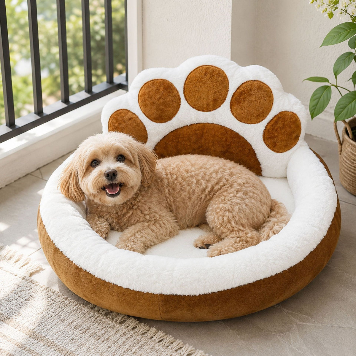 Open-Style Paw-Shaped Design, Soft And Comfortable Dog Sleeping Bed, Suitable For All Pets - TailTiddy
