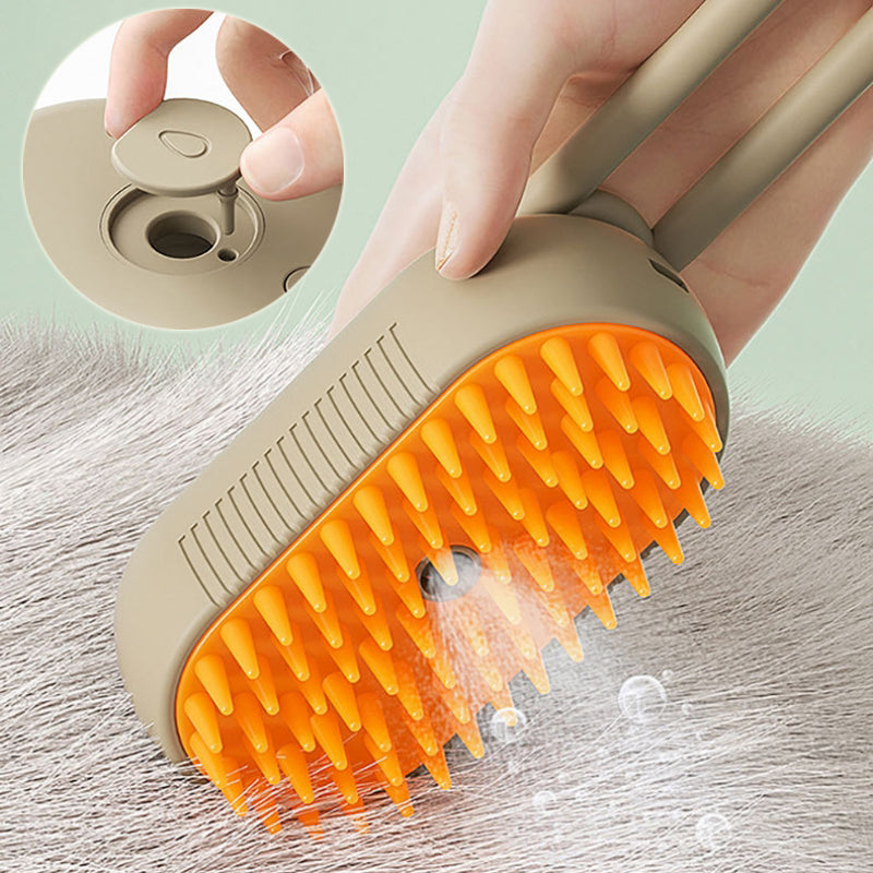 3-in-1 Steam Grooming Brush for Cats & Dogs - TailTiddy