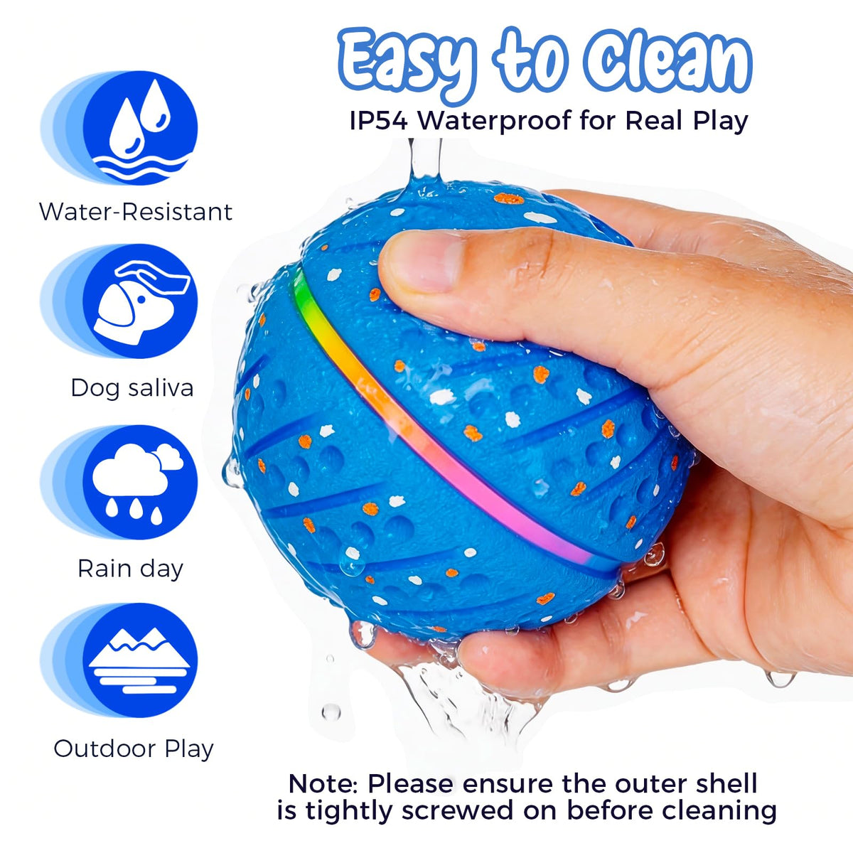 Smart Interactive Dog Ball: Automatic Motion-Activated Toy for Small Dogs - TailTiddy