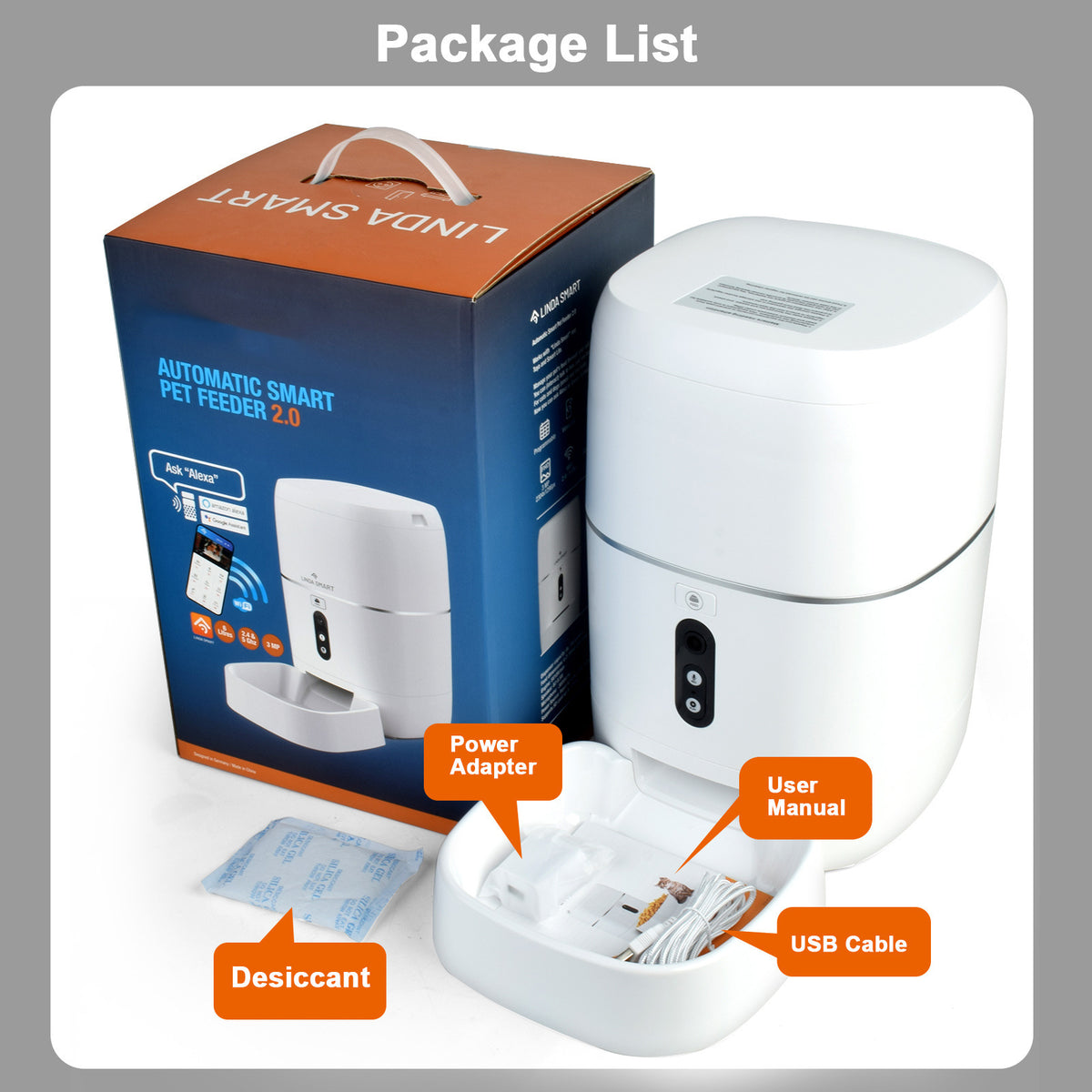 Smart Pet Automatic Feeder – 4L Capacity with Voice Recording and Optional Video Monitoring - TailTiddy