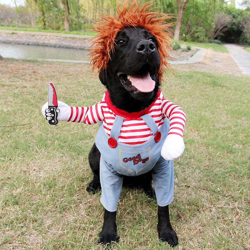 Halloween Pet Costume Pet Cowboy Rider Costume – Polyester Western Outfit for Dogs & Cats - TailTiddy