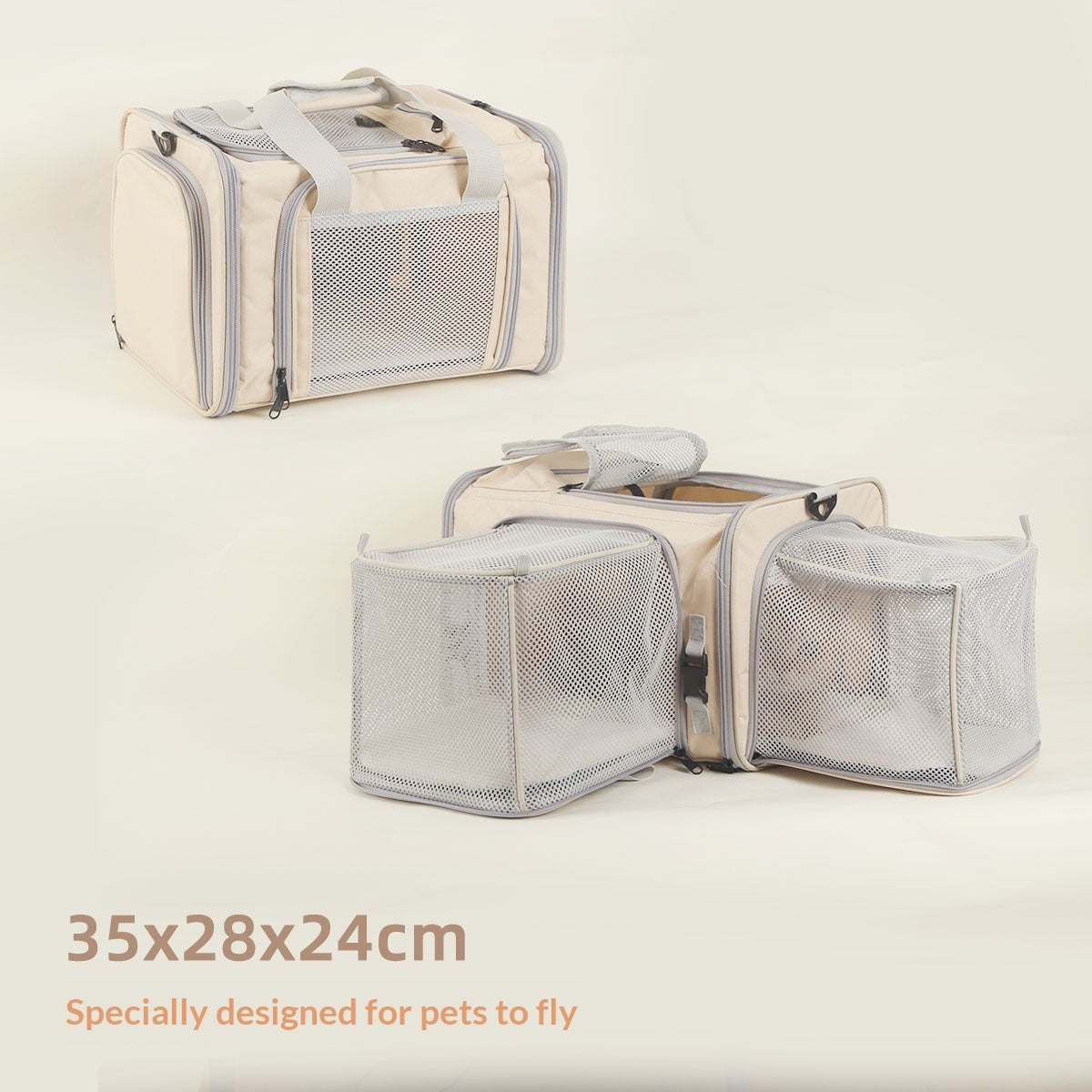 Portable Outdoor Cat Carrier – All-Weather Breathable Expandable Pet Bag for Dogs & Cats - TailTiddy