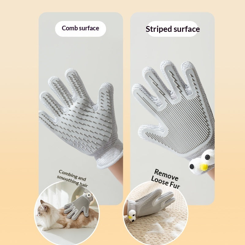 Double-Sided Pet Grooming & Cleaning Glove – Multi-Purpose Hair Remover for Pets - TailTiddy