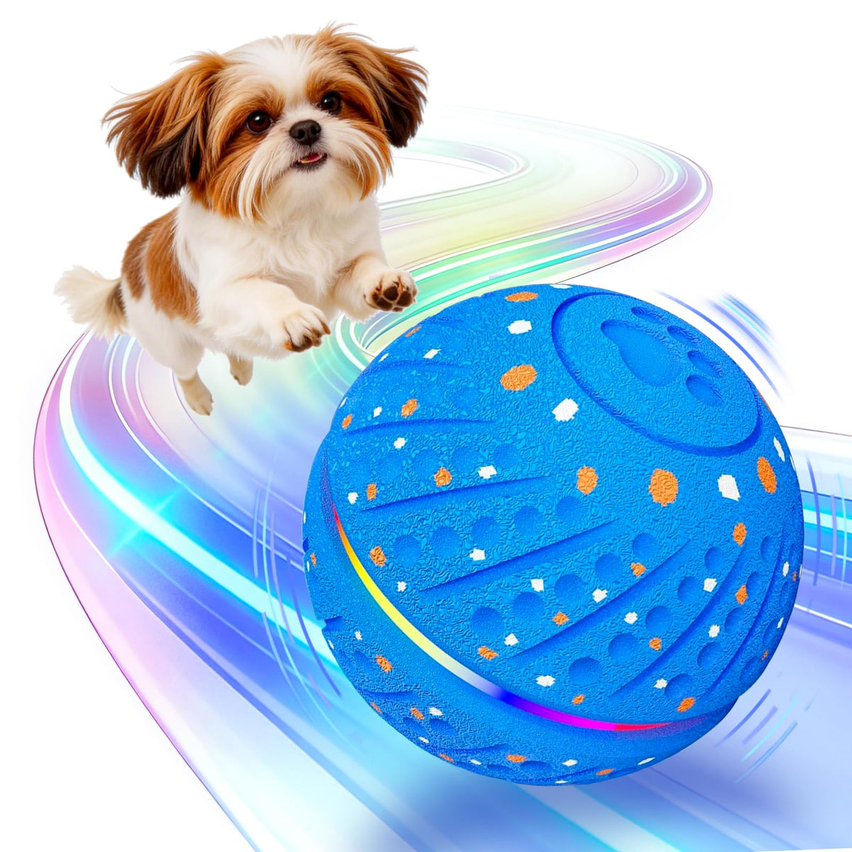 Smart Interactive Dog Ball: Automatic Motion-Activated Toy for Small Dogs - TailTiddy