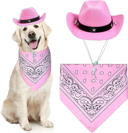 Cat Cowboy Costume Cat Cowboy Hat And Bandana Set Cat Halloween Costumes Cowboy Cat Pet Costume Funny Halloween Costumes For Cats Kittens Pets - TailTiddy