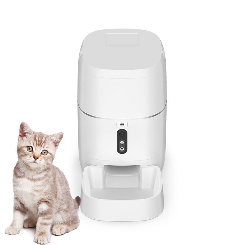 Smart Pet Automatic Feeder – 4L Capacity with Voice Recording and Optional Video Monitoring - TailTiddy