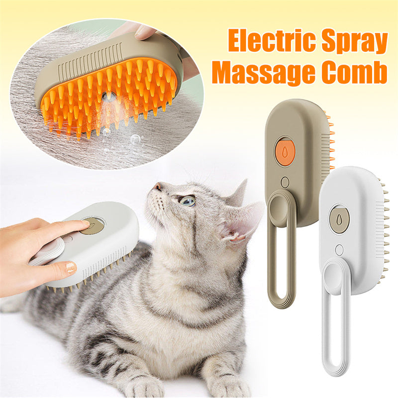 3-in-1 Steam Grooming Brush for Cats & Dogs - TailTiddy