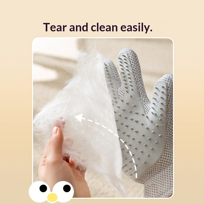 Double-Sided Pet Grooming & Cleaning Glove – Multi-Purpose Hair Remover for Pets - TailTiddy