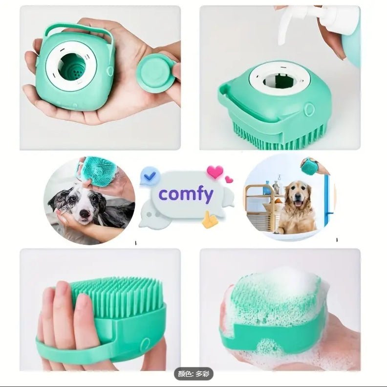 7-Piece Pet Grooming Kit – Self-Cleaning Shedding Brush with Nail Clipper, Flea Comb, Bath Brush & Finger Toothbrushes - TailTiddy