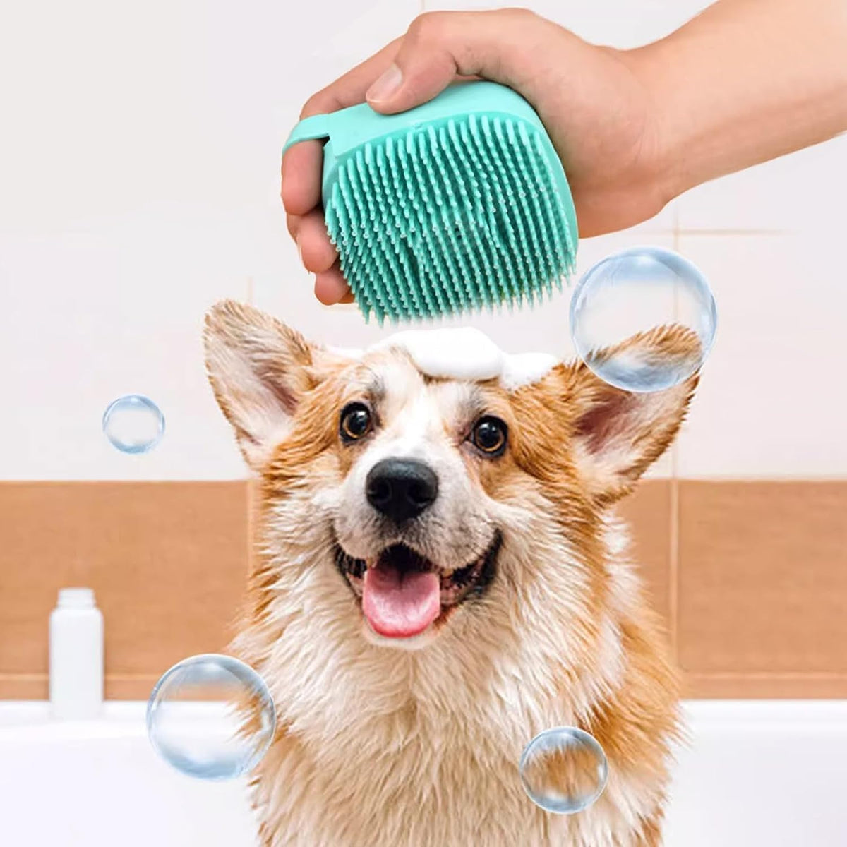 7-Piece Pet Grooming Kit – Self-Cleaning Shedding Brush with Nail Clipper, Flea Comb, Bath Brush & Finger Toothbrushes - TailTiddy