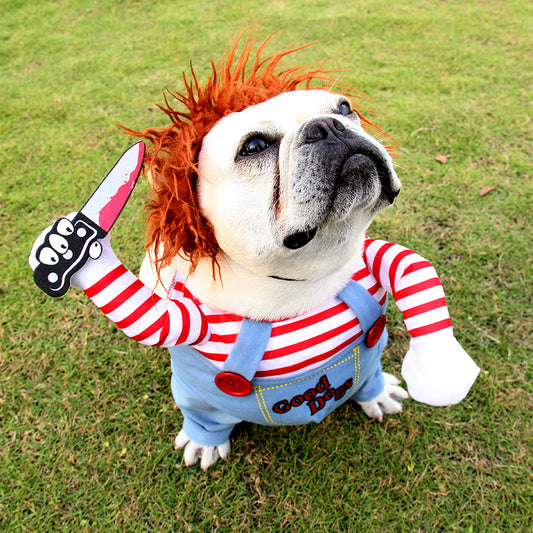 Halloween Pet Costume Pet Cowboy Rider Costume – Polyester Western Outfit for Dogs & Cats - TailTiddy