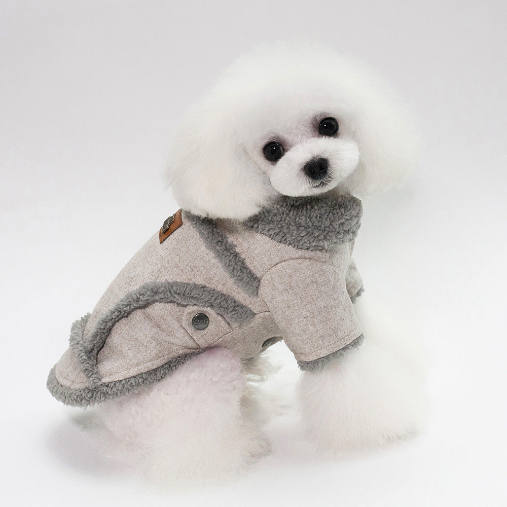 Dog Clothes Winter Pet Dog French Bulldog Jacket Thick Warm Dog Coat - TailTiddy