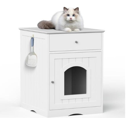 Wooden Pet House – Multi-Functional Cat Litter Box - TailTiddy