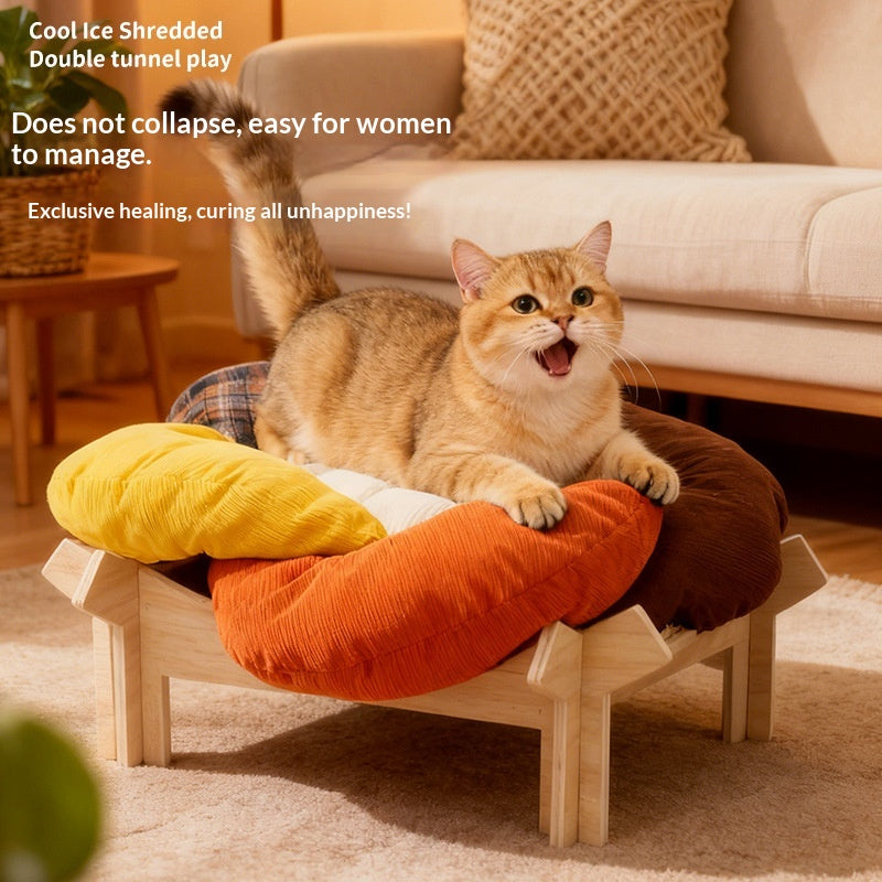 Cat & Dog Bed Summer and Winters, Detachable Ice Bean Cooling Pad, Dog Bed, Cross-Border Hot-Selling Pet Bed Supplies - TailTiddy