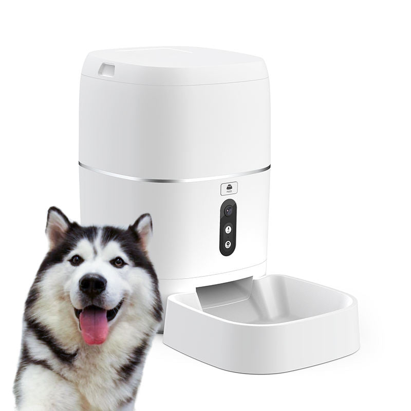 Smart Pet Automatic Feeder – 4L Capacity with Voice Recording and Optional Video Monitoring - TailTiddy