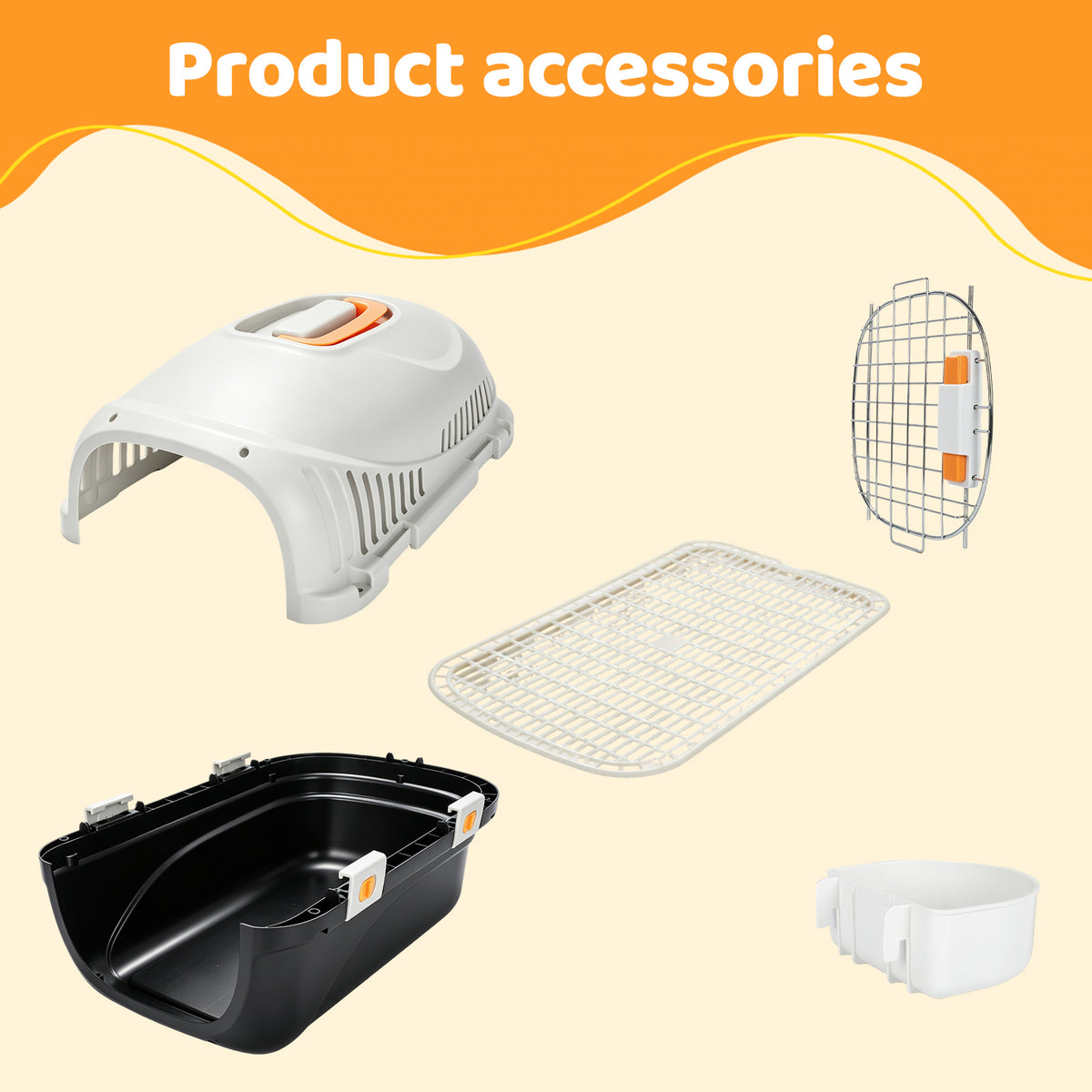 Plastic Cat Carrier Top Load – Airline & Travel-Ready Pet Carrier for Small Dogs & Cats - TailTiddy