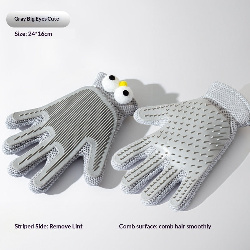 Double-Sided Pet Grooming & Cleaning Glove – Multi-Purpose Hair Remover for Pets - TailTiddy