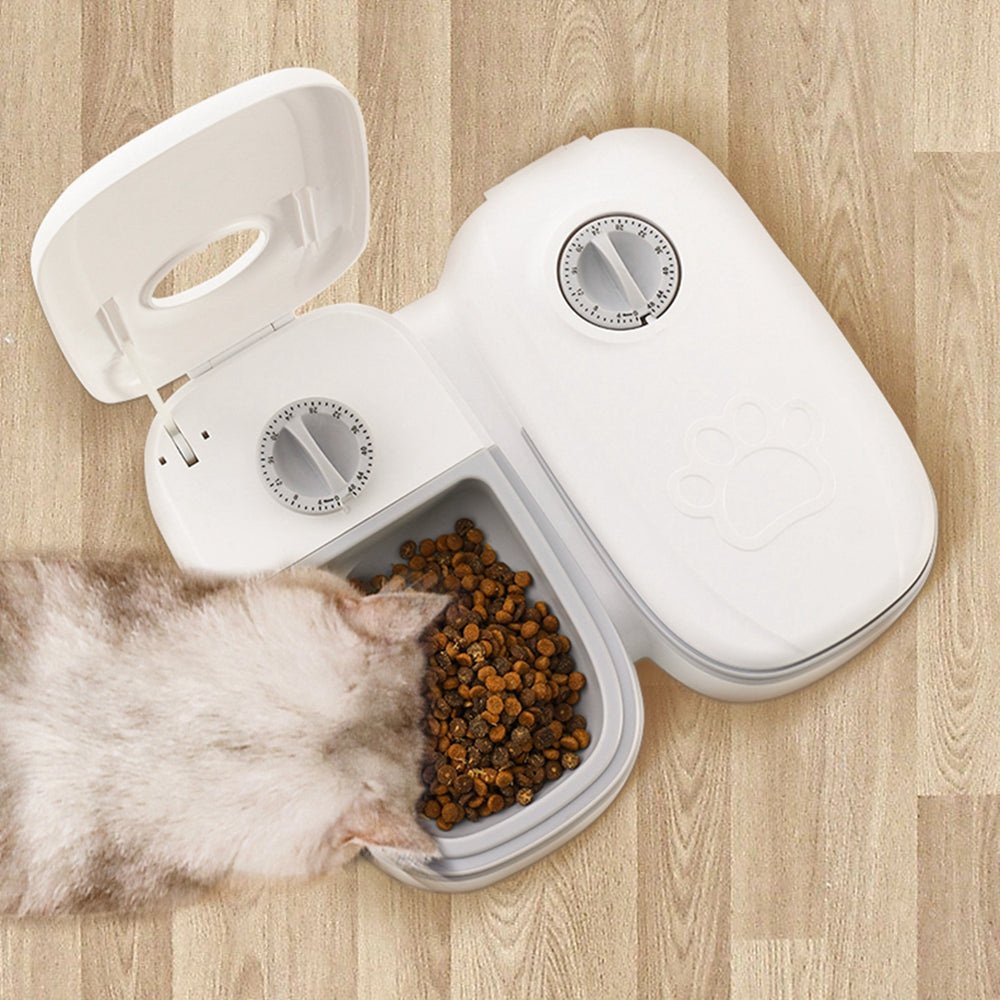 Automatic Pet Feeder Smart Food Dispenser For Cats Dogs Timer Stainless Steel Bowl - TailTiddy