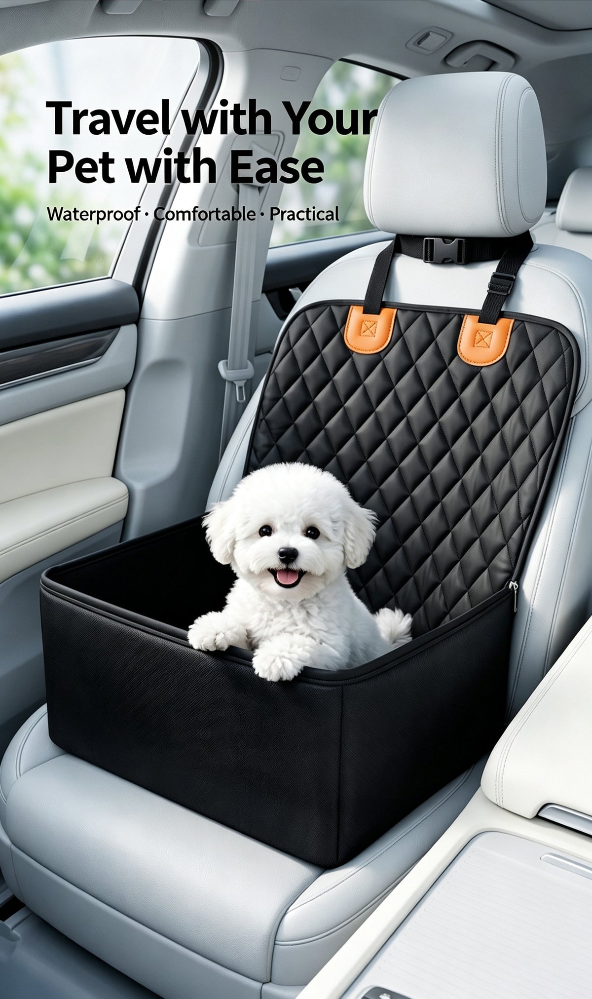 Pet Car Seat Cover Portable Fold Able Dog Cat Travel Carrier Waterproof Anti Scratch Pet Booster Bed For Car Back Seat - TailTiddy