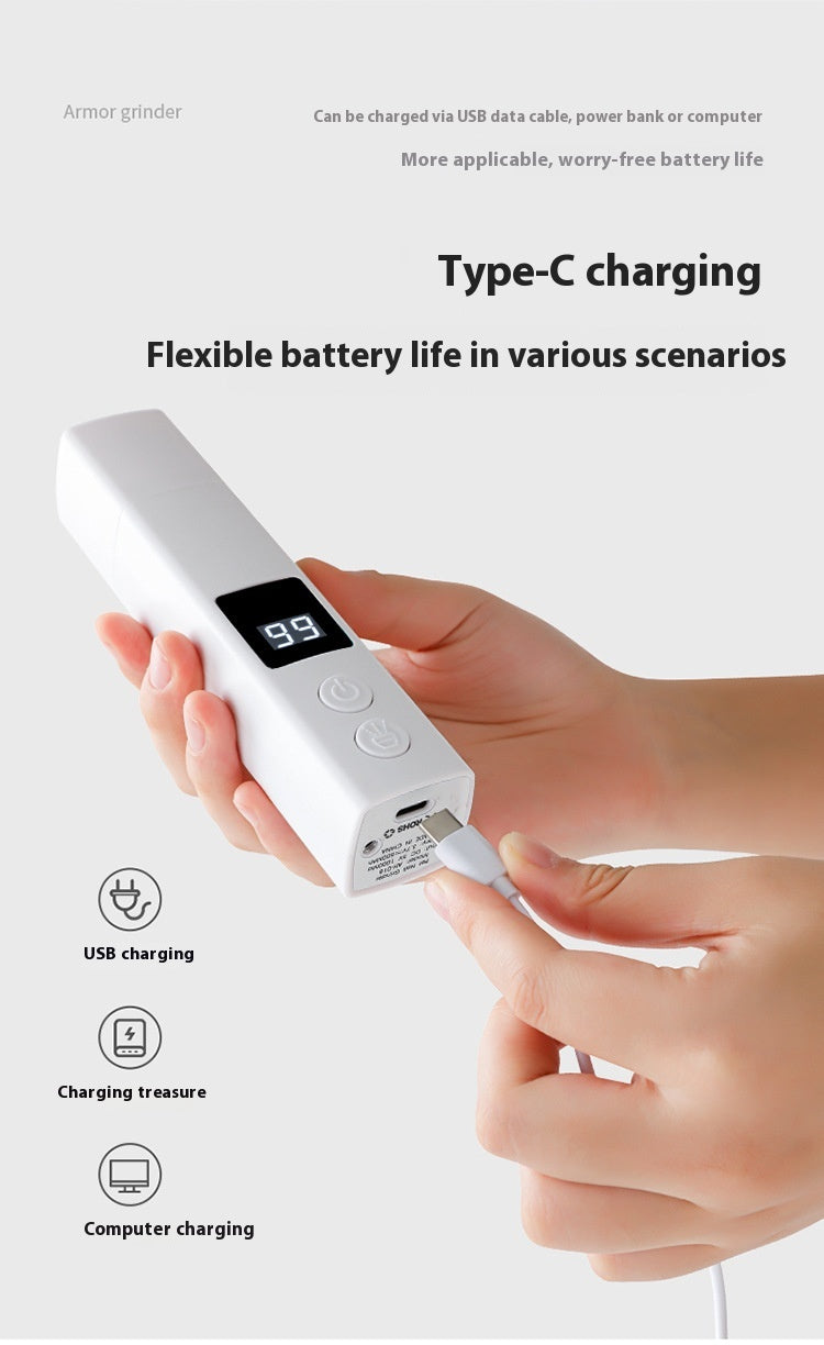 Rechargeable LED Pet Nail Grinder – Electric Nail Trimmer for Dogs with Dustproof Design - TailTiddy