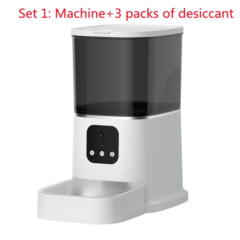 Pet Automatic Feeder Large Capacity Smart Voice Recorder APP Control Timer Feeding Cat Dog Food Dispenser With WiFi Pet Bo - TailTiddy