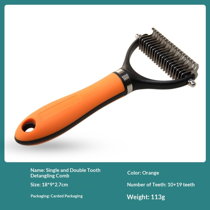 Double-Sided Detangling Blade Comb for Dogs & Cats Multi-functional Combs - TailTiddy