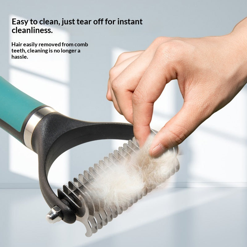 Double-Sided Detangling Blade Comb for Dogs & Cats Multi-functional Combs - TailTiddy