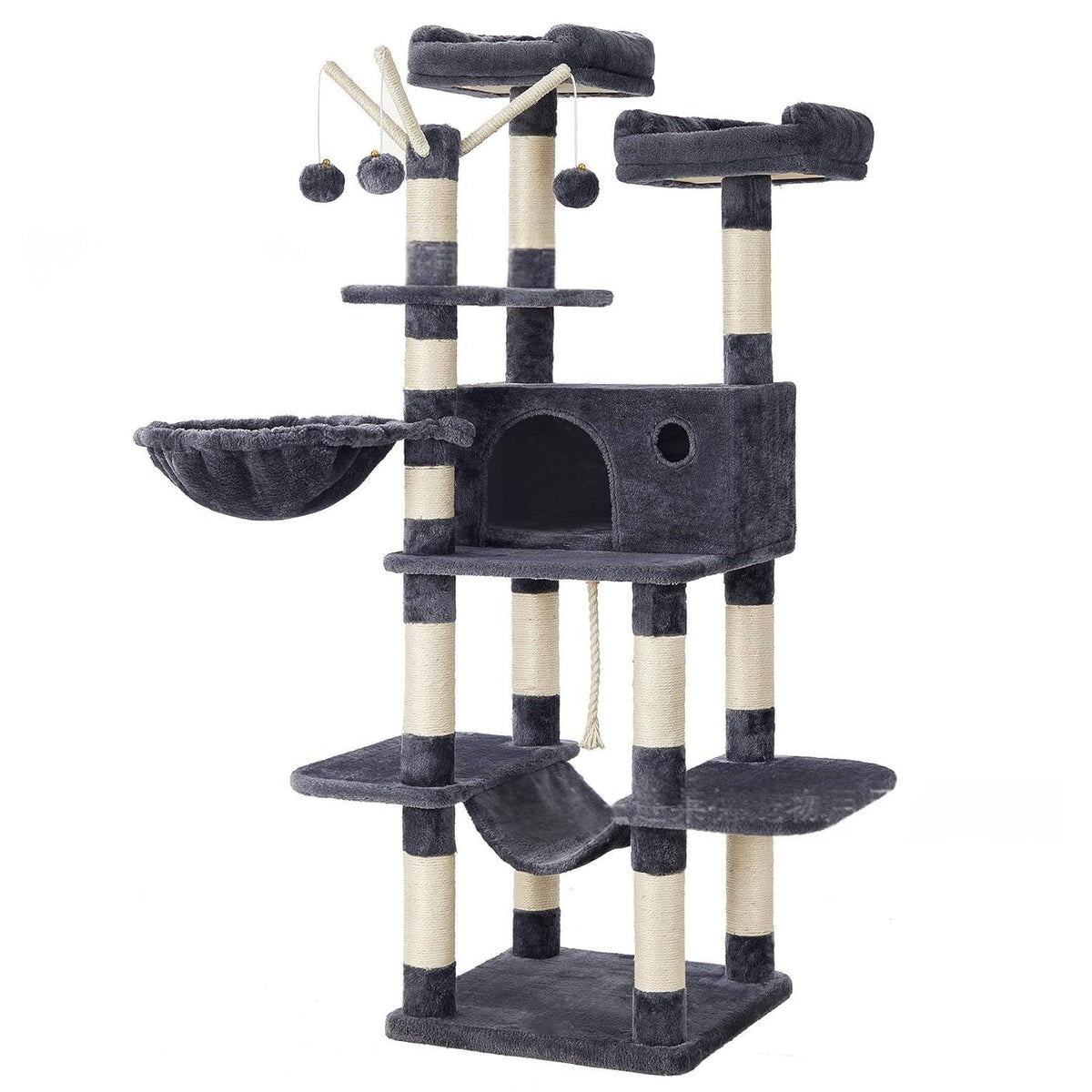 All-in-One Cat Bed, Scratching Post & Cat Tree – Minimalist MDF Pet Furniture - TailTiddy
