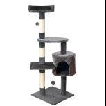 All-in-One Cat Bed, Scratching Post & Cat Tree – Minimalist MDF Pet Furniture - TailTiddy