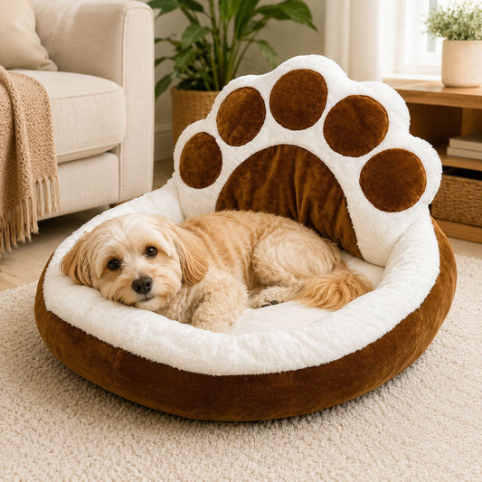 Open-Style Paw-Shaped Design, Soft And Comfortable Dog Sleeping Bed, Suitable For All Pets - TailTiddy